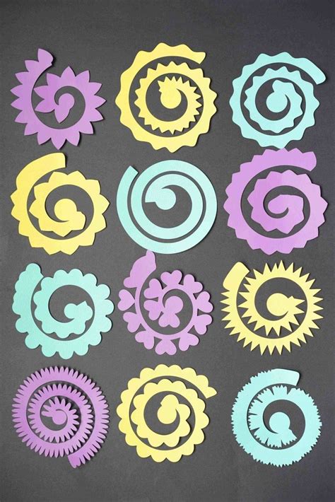 Download 12 Free rolled flower svg Templates - DIY 3d Paper flowers ...
