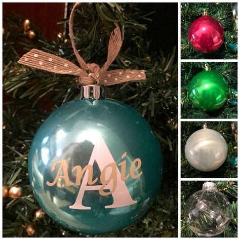 Personalized Christmas Ornament Ball Name And Initial Customizable