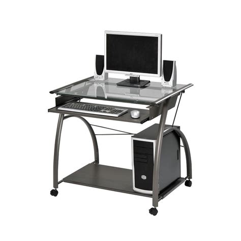 Hassch Movable Computer Desk Home Office Laptop Table With Pull Out