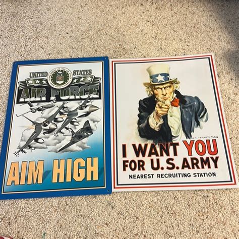 Cool Collectibles Art Vintage Military Metal Signs Poshmark