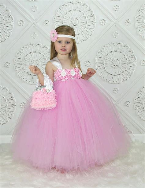 Flower Girl Dress Pink And White Tutu Dress 2278682 Weddbook