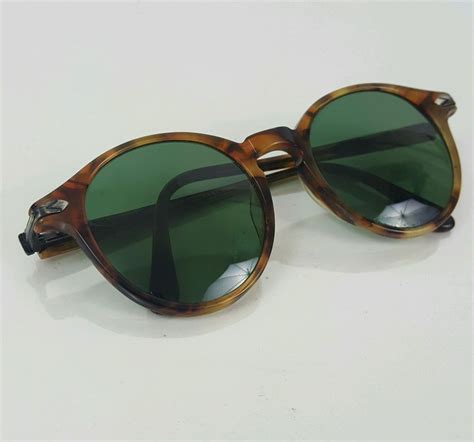 True Vintage Revo Sunglasses Model 985 014 Mens Brown Tortoise Round Revo Sunglasses Mens