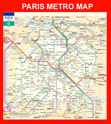 Paris Metro Map Paris Underground Map Paris Subway Map