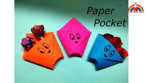 Diy Paper Pocket By Coloring Book How To Make Paper Pocket By