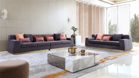 Zhida Luxury Home Furniture Factory Italian Style Fabric Velvet Sofa