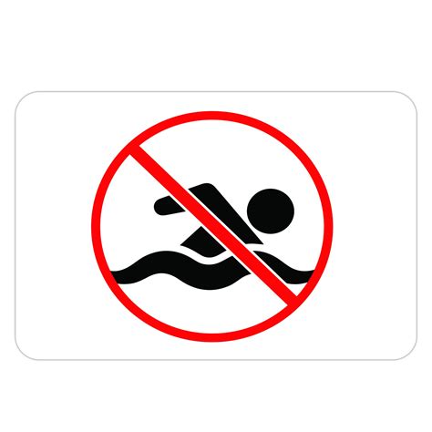 No Swimming Icon American Sign Company