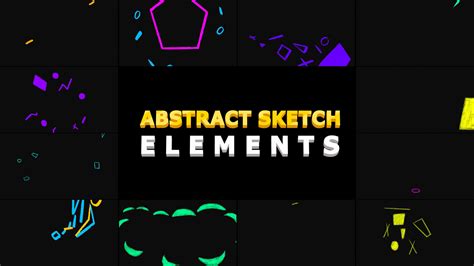 Abstract Sketch Elements Motion Graphics Stock Motion Graphics Sbv