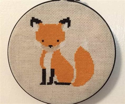Fox Cross Stitch Pattern Free Woodland Fox Cross Stitch Pattern