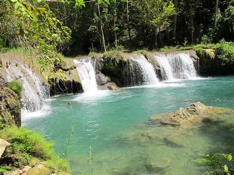 Cambugahay Falls In Siquijor Outdoor Waterfall Photo