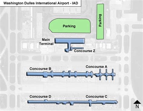 Dulles Airport Terminal Map Color 2018