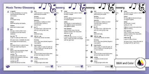 Music Terms Glossary