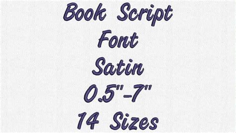 Book Script Font 14 Sizes Embroidery Design From Tulipembroidery On