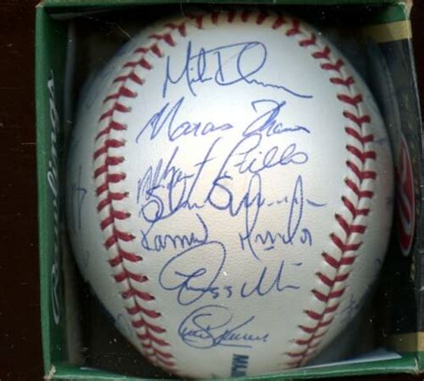 2002 New York Yankees Team Signed Official Mlb Selig Baseball 29