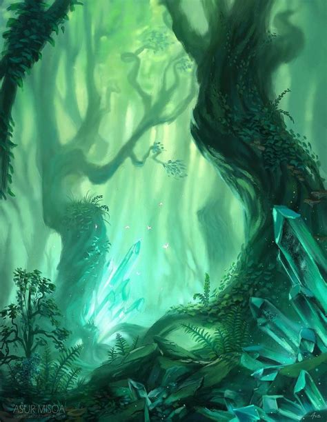 Mtg Practice Forest By Asur Misoa On Deviantart Fantasy Art