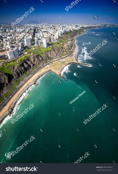 Lima Peru Aerial View Miraflores Town Stock Photo 682350019 Shutterstock