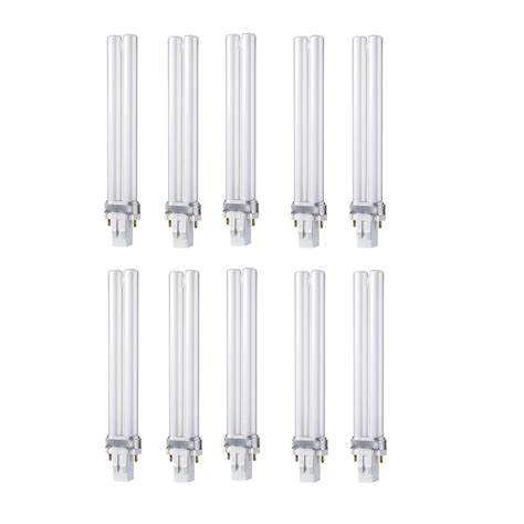 Philips 13w Pl S Warm White 2 Pin Cfl Light Bulb 10 Pack The Home