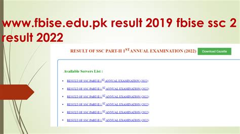 Pk Result 2019 Fbise Ssc 2 Result 2022 Name Roll Number