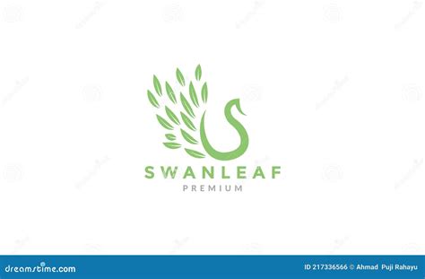 Letter S For Swan With Leaf Logo Symbol Icon Vector Graphic Design