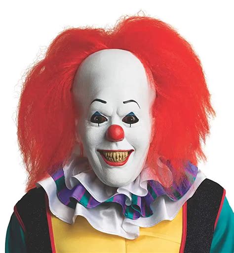 Red Hair Clown Head Mask Props Horror Thriller Murder Horror Latex Mask