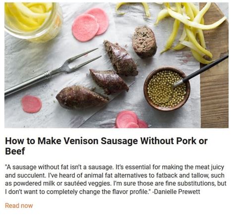 How To Make Venison Sausage Without Pork Or Beef Whitetailfirst