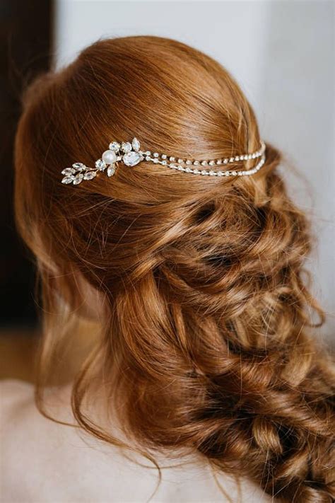 Wedding Hair Chain Bridal Hair Chain Bridal Headpiece Etsy Canada