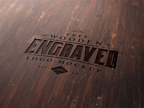 Free Wood Engraved Logo Mockups Mockuptree