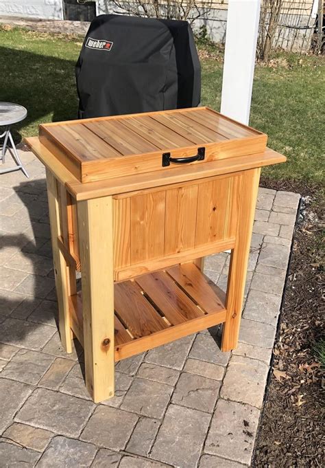 Wood Cooler Patio Cooler Outdoor Cooler Cooler Box Outdoor Bar