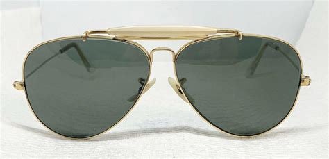 vintage ww2 era bausch and lomb “ray ban” 12k gf aviator style pilots sunglasses 2053979363