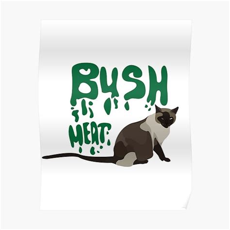 Bushmeat Ben Monkey Siamese Brown Cat 48 Tshirt Poster For Sale By