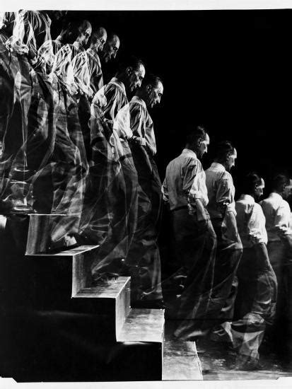 Marcel Duchamp Walking Down Stairs In Exposure Of Famous