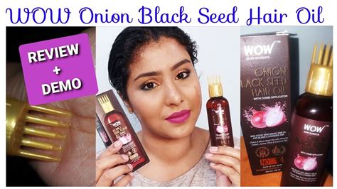 Suitable for all hair types: WOW Onion Black Seed Oil with COMB APPLICATOR for HAIR ...