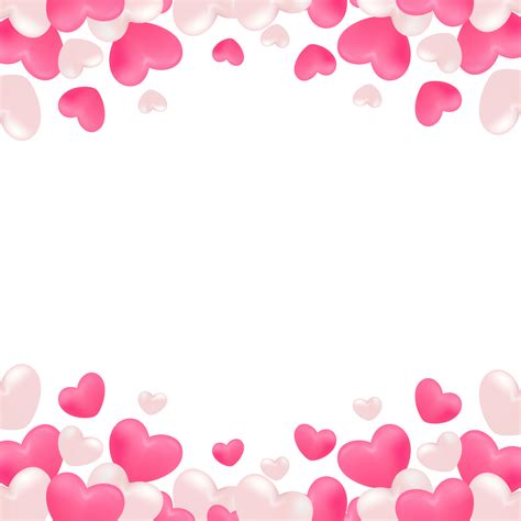 Hearts Border Frame Valentines Day 15276322 Png