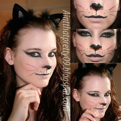 Black Cat Make Up For The Trunk Or Treat Cat Halloween Makeup Cat