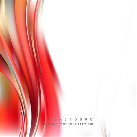 Abstract Red White Wave Background Template