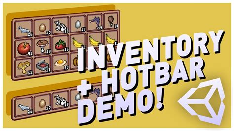 Inventory Hotbar Demonstration For Unity3d Youtube