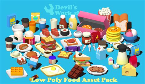 Low Poly Food Asset Pack By Devilsworkshop