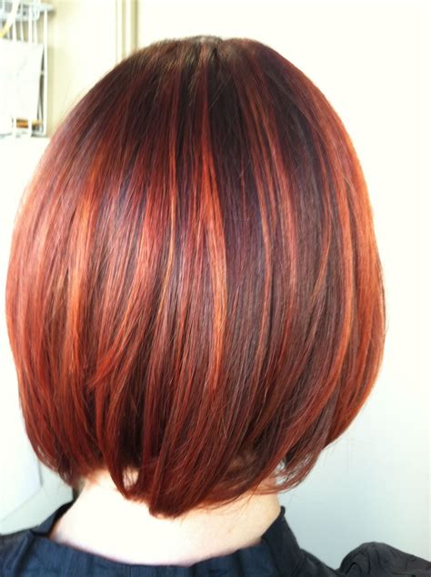 Red And Copper Highlights Haircolor Hair Color Auburn Light Auburn Hair Auburn Hair