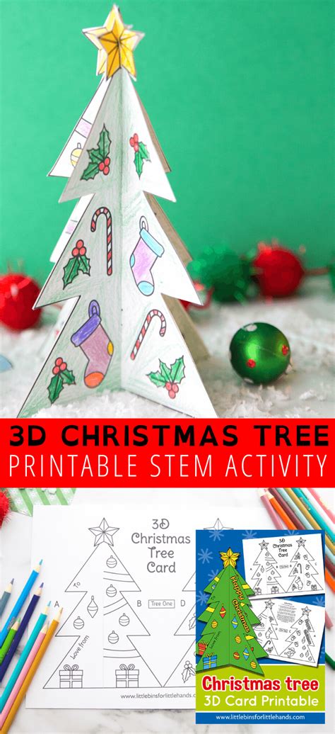 3d Christmas Tree Template Christmas Tree Printable 3d Christmas
