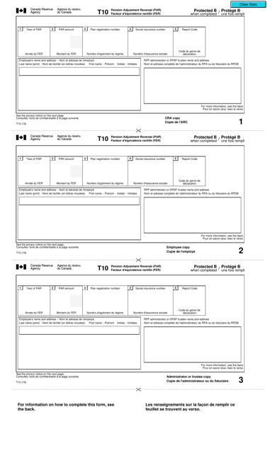 Form T10 Fill Out Sign Online And Download Fillable Pdf Canada