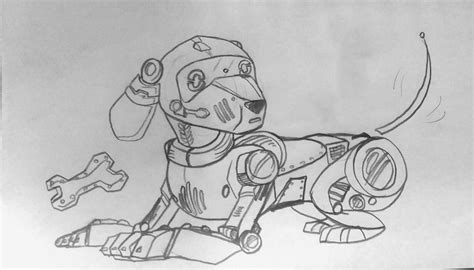 Robot Dog By Agentwolfman626 On Deviantart Dog Drawing Drawings Art