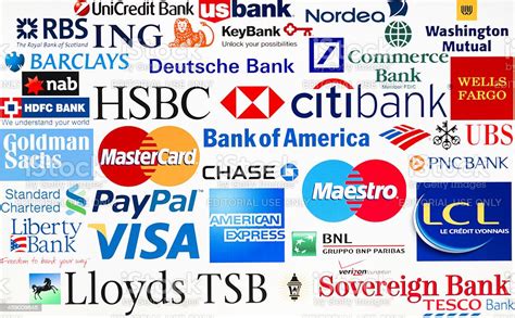 Most Famous Logotype Of Bank In The World Stock Photo Download Image