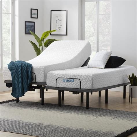 Lucid Comfort Collection Deluxe Adjustable Base 12 In Firm Adjustable