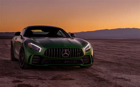 Descargar Fondos De Pantalla 4k Mercedes Amg Gt R Puesta De Sol 2018