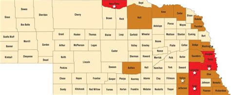 Nebraska Public Land Map Pacific Centered World Map