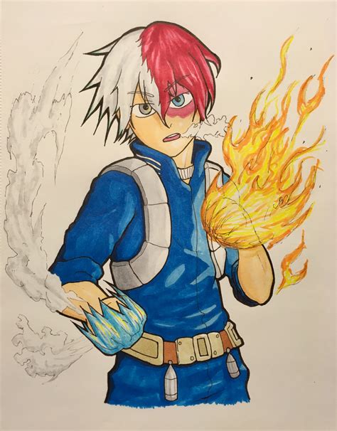 How To Draw My Hero Academia Todoroki Jagodooowa