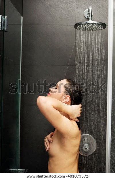 Woman Standing Shower Stock Photo Shutterstock