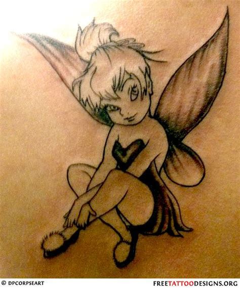 Black Tinkerbell Tattoo Tattoo S Small Fairy Tattoos Fairy Tattoo