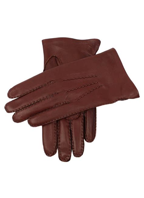 15 1543 Mens Handsewn Deerskin Leather Gloves With 3 Handsewn Points