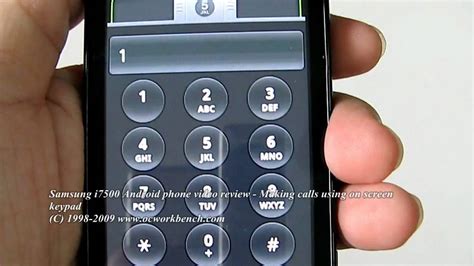 Samsung I7500 Android Phone Review Dialer Keypad Ocworkbench Youtube