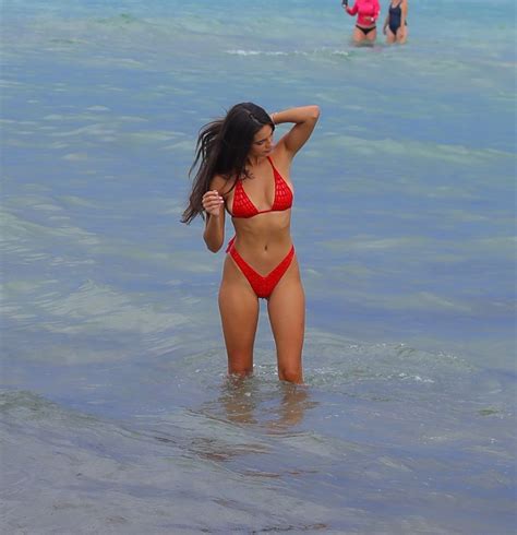 Tao Wickrath In A Red Bikini Beach In Miami Celebmafia The Best Porn Website